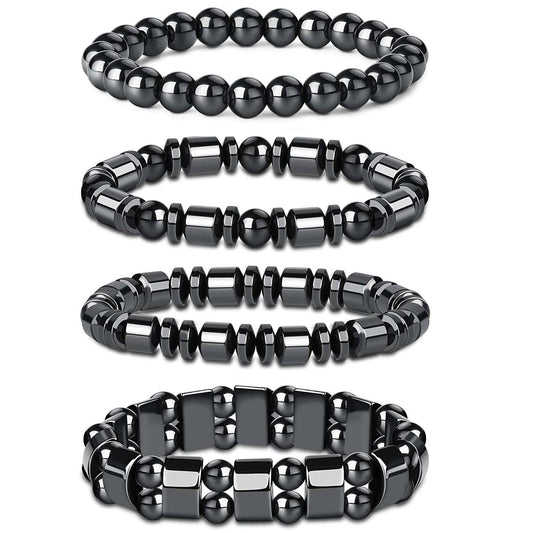 1/2/3pcs Men's Fashionable Sports Black Bracelet