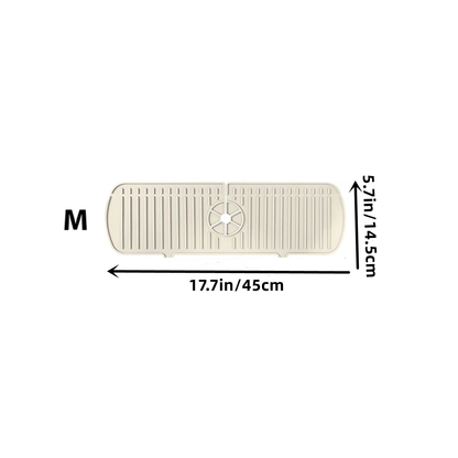1pc Silicone Splash Guard - Sink Faucet Mat for Protecting Countertop and Dishes with Dish Drying Function