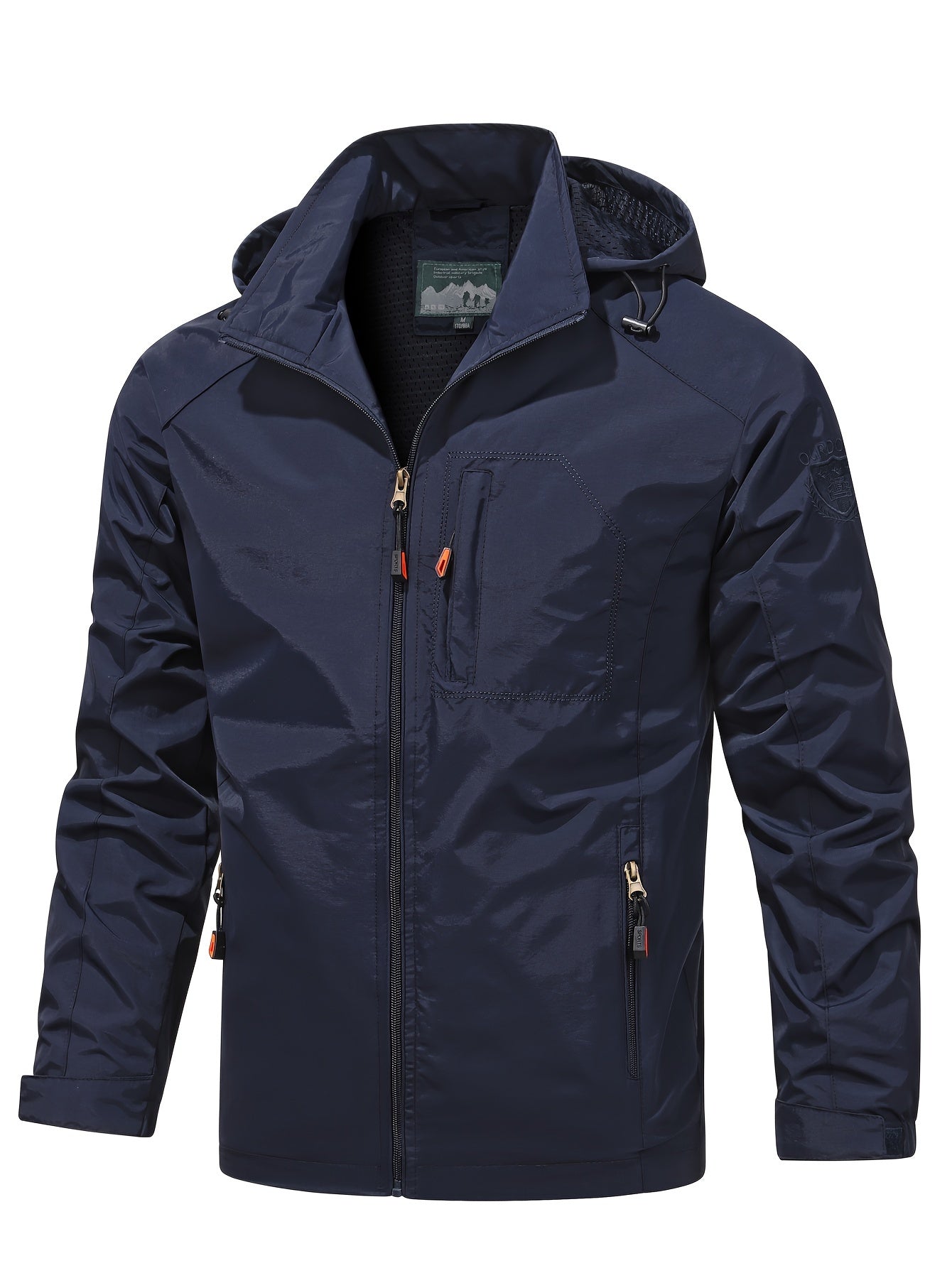 [Popular Choice] Men's Lightweight Jacket Packable Windbreaker Running Jacket Coat Stand Collar Windbreaker Bomber Jacket