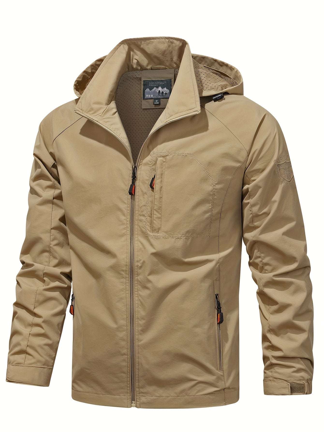 [Popular Choice] Men's Lightweight Jacket Packable Windbreaker Running Jacket Coat Stand Collar Windbreaker Bomber Jacket