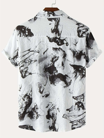 2022 New Arrival: Mens Fashionable Printed Short Sleeve Casual Beach Shirt - Lightweight & Comfortable, Perfect for Summer & Christmas Gifts