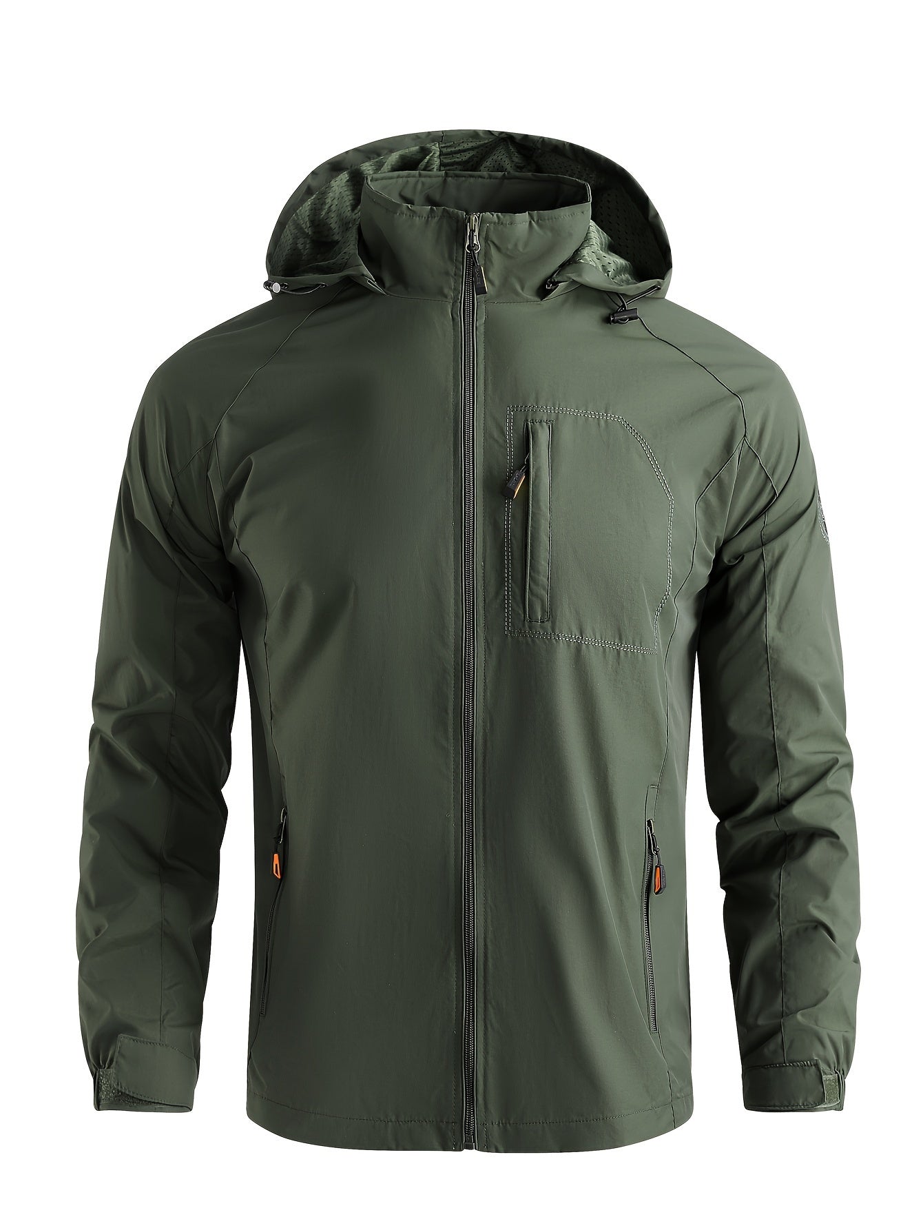 [Popular Choice] Men's Lightweight Jacket Packable Windbreaker Running Jacket Coat Stand Collar Windbreaker Bomber Jacket