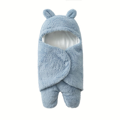 Newborn Winter Fleece Teddy Bear Ultra Soft Swaddle -  Cozy & Warm - For Christmas, Halloween, Thanksgiving Day - Perfect Gift for Baby Boys & Girls -  Suitable for Winter