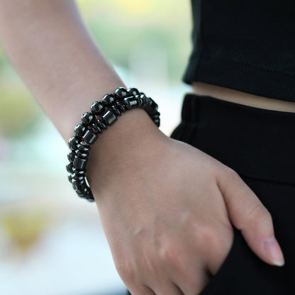 1/2/3pcs Men's Fashionable Sports Black Bracelet