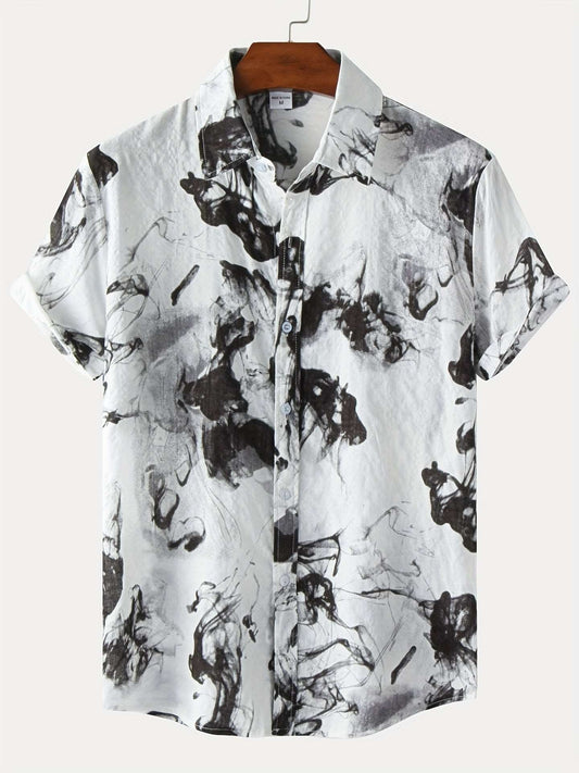 2022 New Arrival: Mens Fashionable Printed Short Sleeve Casual Beach Shirt - Lightweight & Comfortable, Perfect for Summer & Christmas Gifts