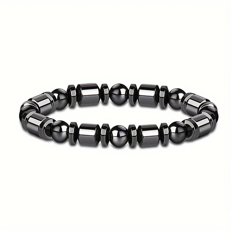 1/2/3pcs Men's Fashionable Sports Black Bracelet