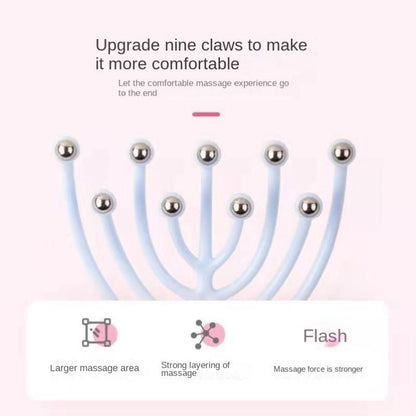 Nine-claw Head Massager, Ball Head Massage Claw, Meridian Massage, Scalp Scratching Comb