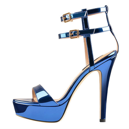 Women's Platform Ankle Strap High Heels, Open Toe Fashion Stiletto Sandals, Sexy Party & Dress Pumps, Prom Shoes