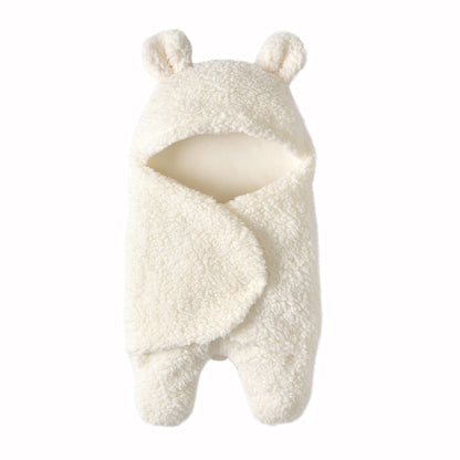 Newborn Winter Fleece Teddy Bear Ultra Soft Swaddle -  Cozy & Warm - For Christmas, Halloween, Thanksgiving Day - Perfect Gift for Baby Boys & Girls -  Suitable for Winter