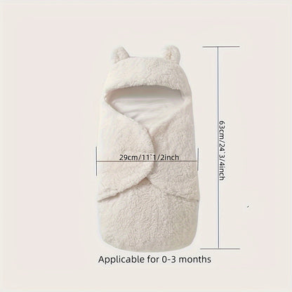 Newborn Winter Fleece Teddy Bear Ultra Soft Swaddle -  Cozy & Warm - For Christmas, Halloween, Thanksgiving Day - Perfect Gift for Baby Boys & Girls -  Suitable for Winter